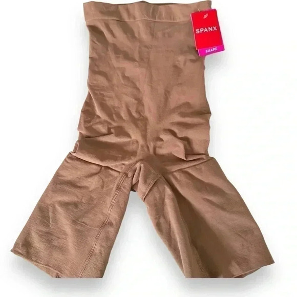 NWT SPANX HIGHER POWER SHORT S cafe au lait - Picture 3 of 8